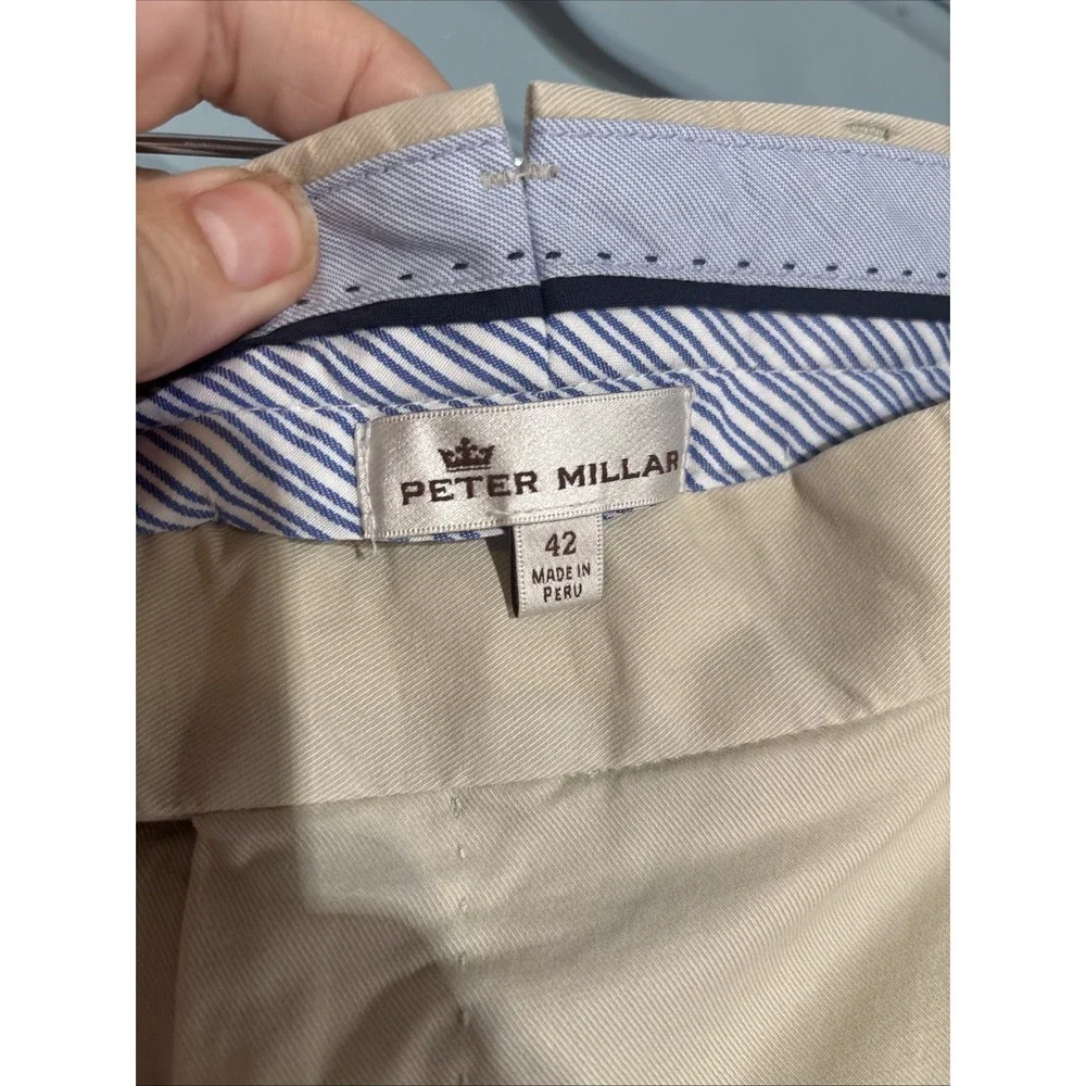 Peter Millar Soft Touch Twill Trousers NWT‎ Khaki Sz 42/36